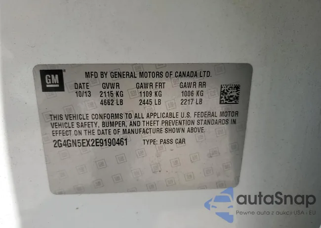 2G4GN5EX2E9190461: 62926285