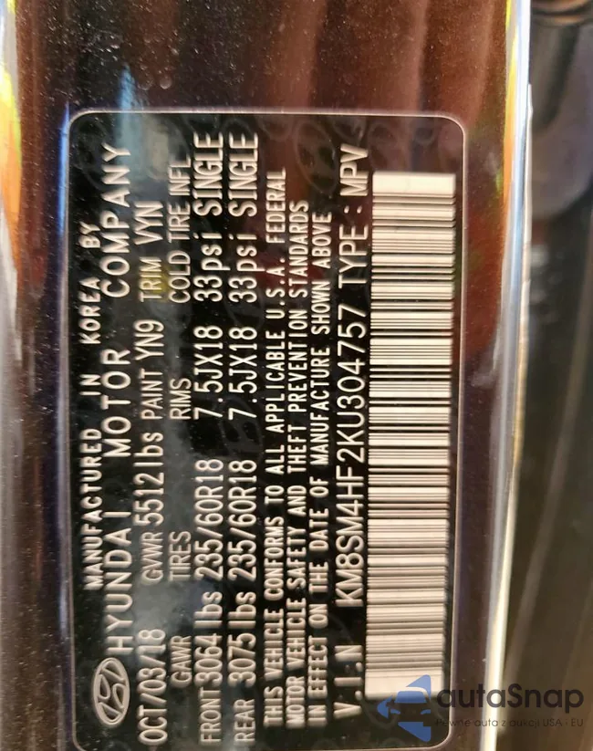 KM8SM4HF2KU304757: 65586285