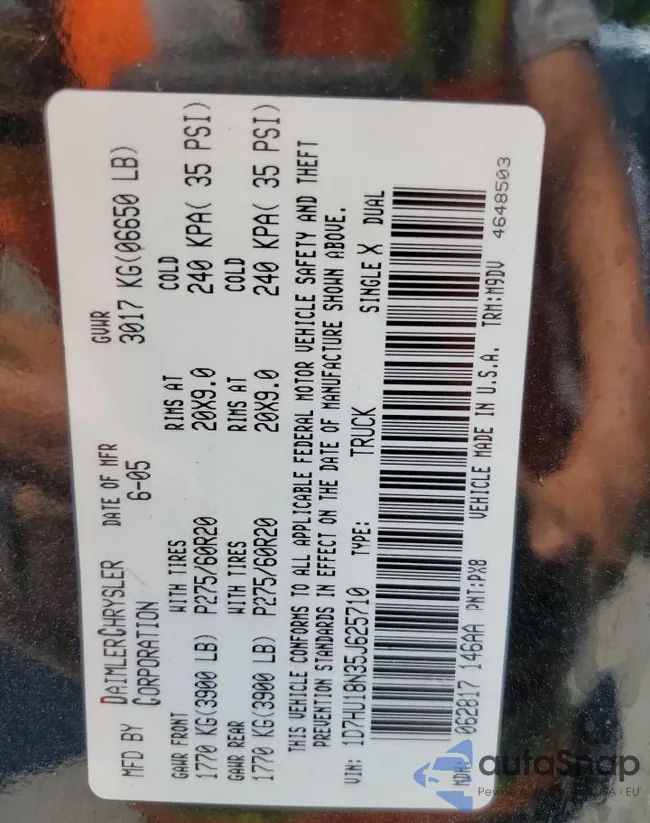 1D7HU18N35J625710: 63203895