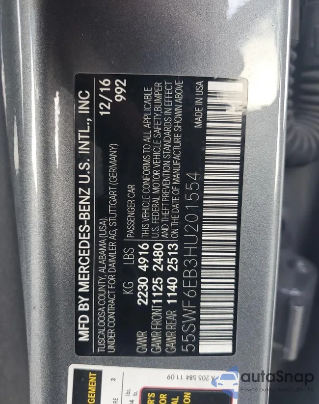 55SWF6EB3HU201554: 63603805