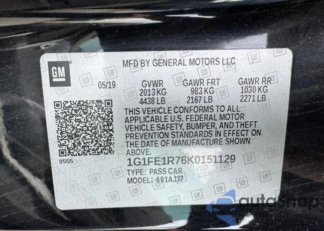 1G1FE1R76K0151129: 65833465