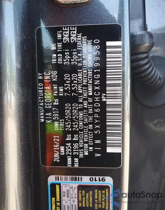 5XYP6DHCXNG199580: 65932915