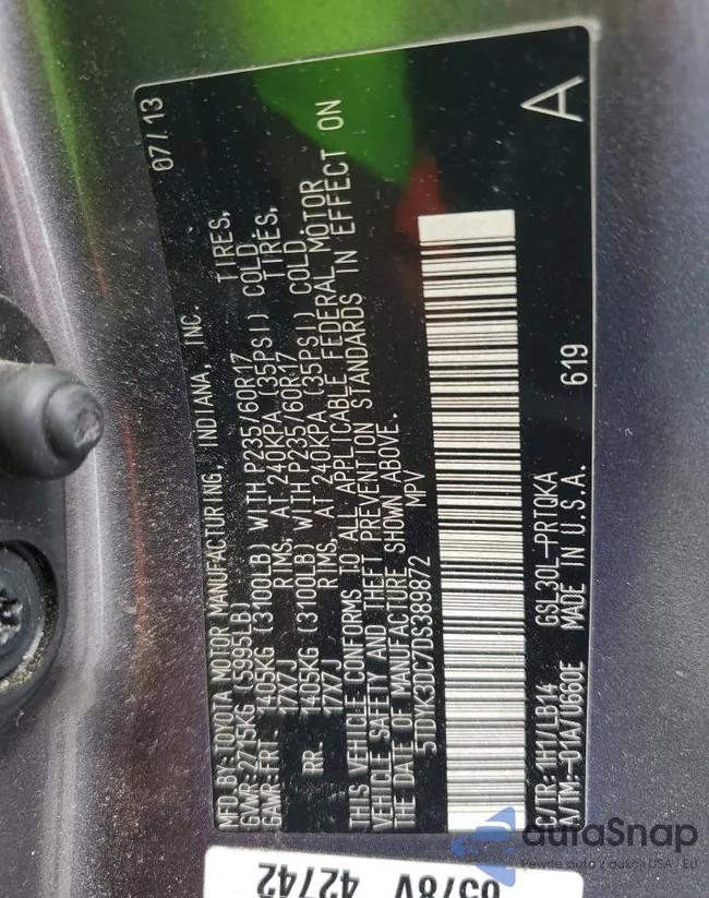 5TDYK3DC7DS389872: 66072995