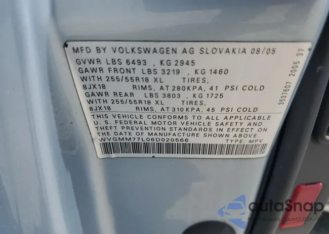 WVGMM77L06D020566: 63304785