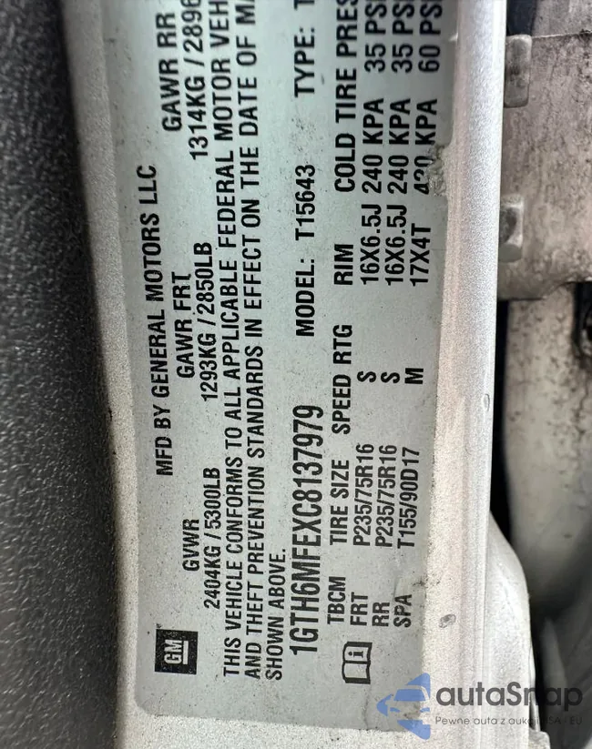 1GTH6MFEXC8137979: 65370595