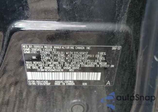 2T3RFREV5DW056838: 63411245