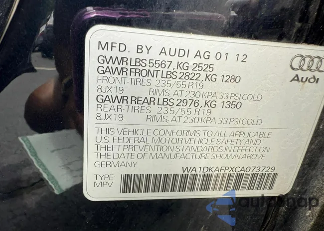 WA1DKAFPXCA073729: 64176255