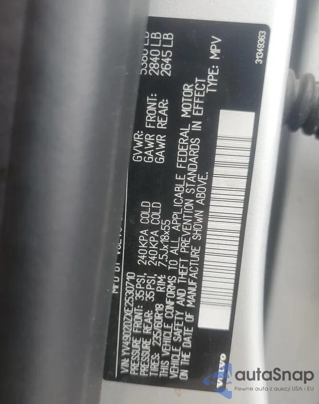 YV4902DZXE2530710: 65812935