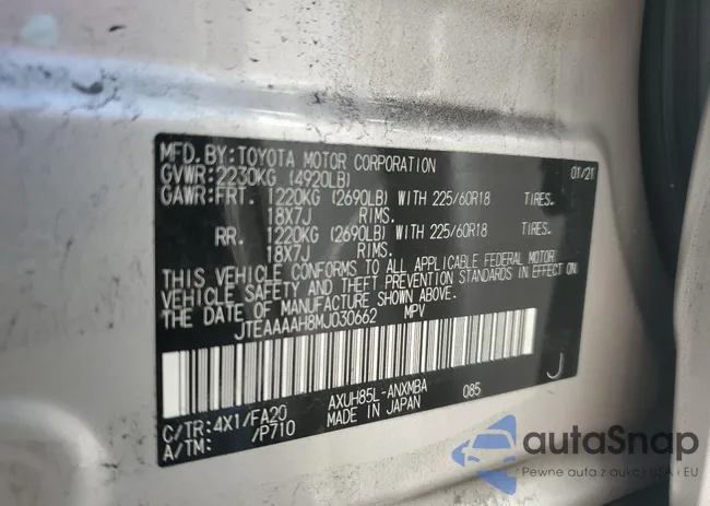 JTEAAAAH8MJ030662: 64083075