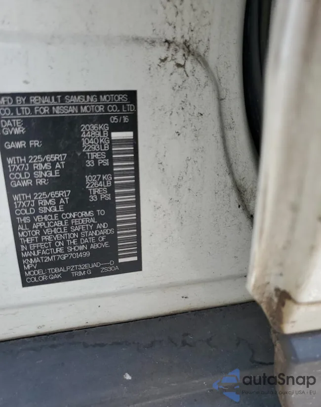 KNMAT2MT7GP701499: 69259504