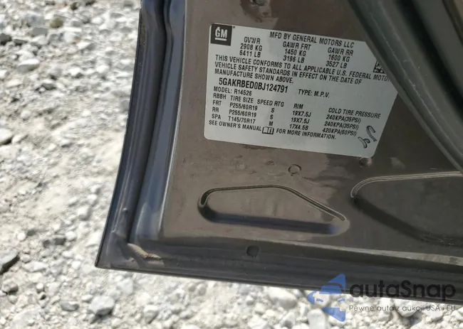 5GAKRBED0BJ124791: 68765314