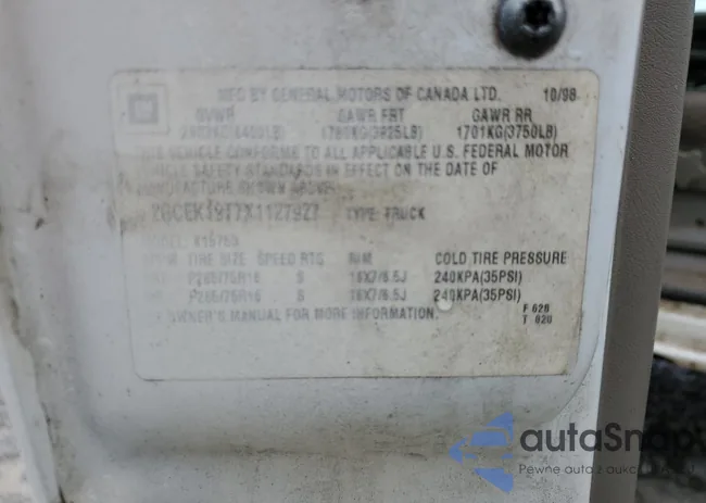 2GCEK19T7X1127927: 63731214