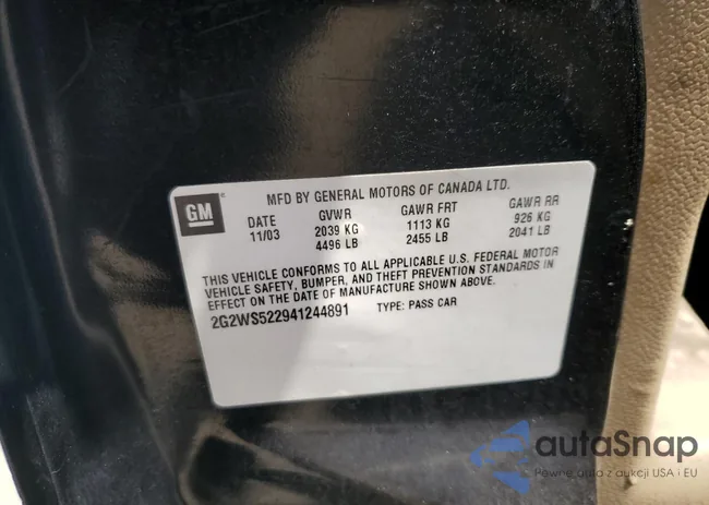 2G2WS522941244891: 67106064