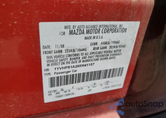 1YVHP81A295M41157: 69231614