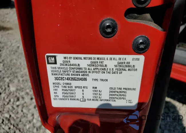 3GCEC14X26G204586: 49946045