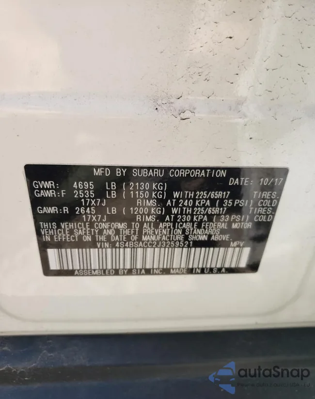 4S4BSACC2J3259521: 67051284