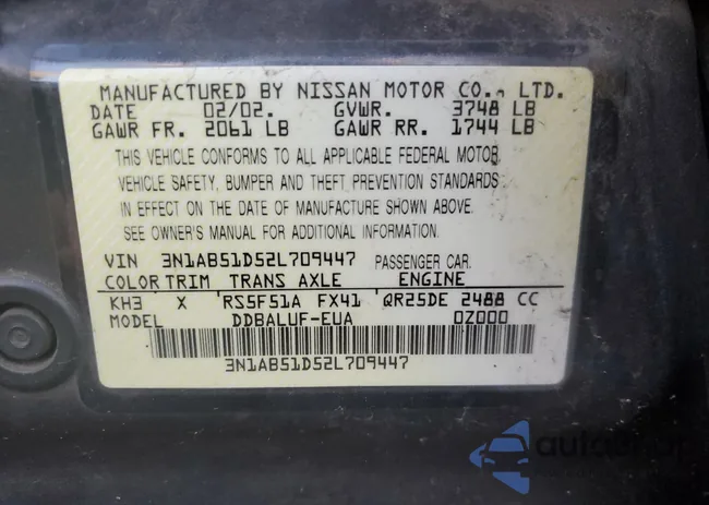 3N1AB51D52L709447: 53450655