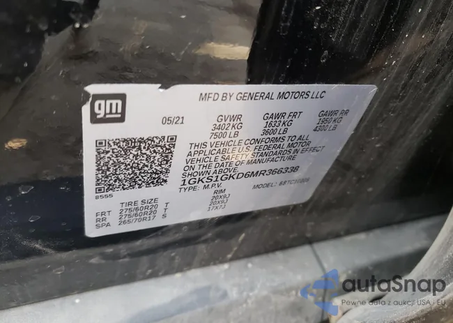 1GKS1GKD6MR366338: 69332054