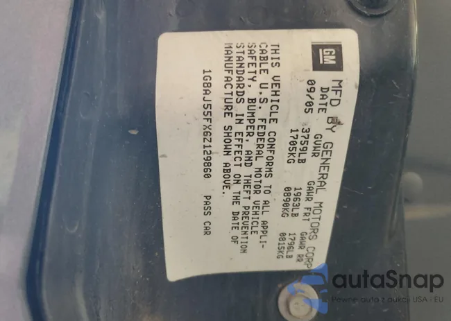 1G8AJ55FX6Z129860: 55583945