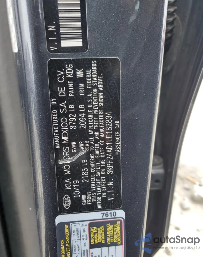 3KPF24AD1LE182834: 65500015