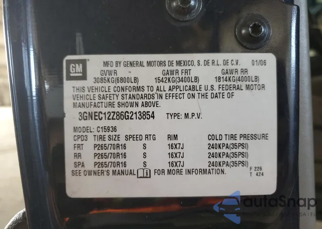 3GNEC12Z86G213854: 52215775