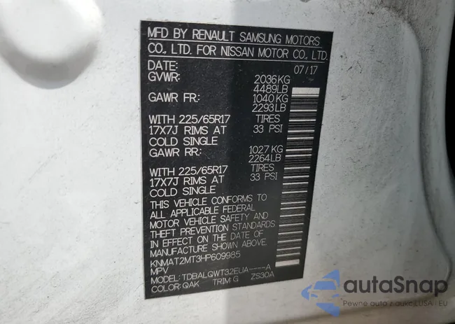 KNMAT2MT3HP609985: 66015764