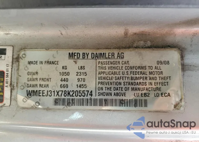 WMEEJ31X78K205574: 67711894