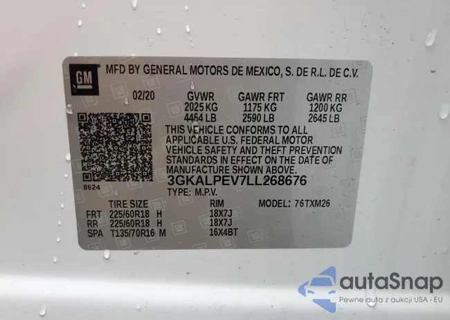 3GKALPEV7LL268676: 68933884