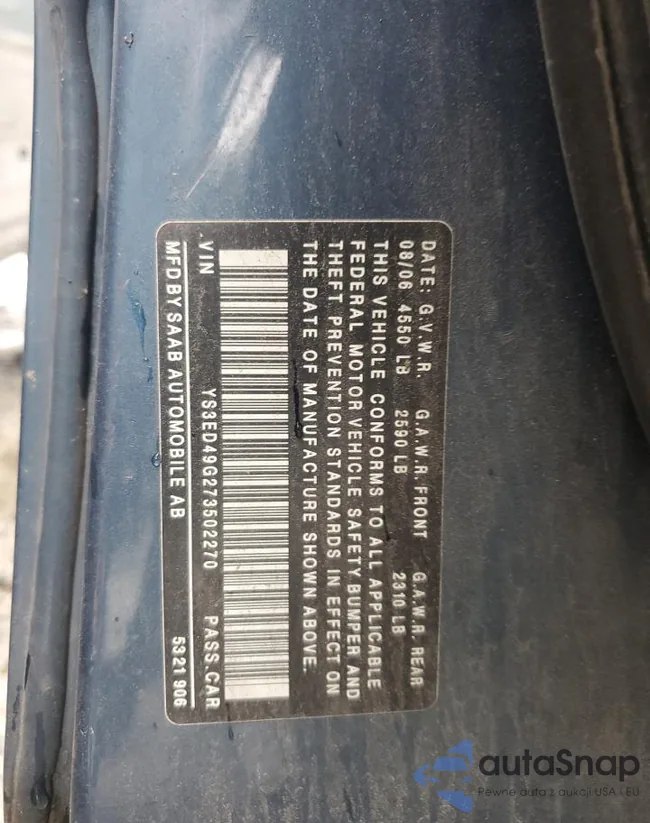 YS3ED49G273502270: 54854365