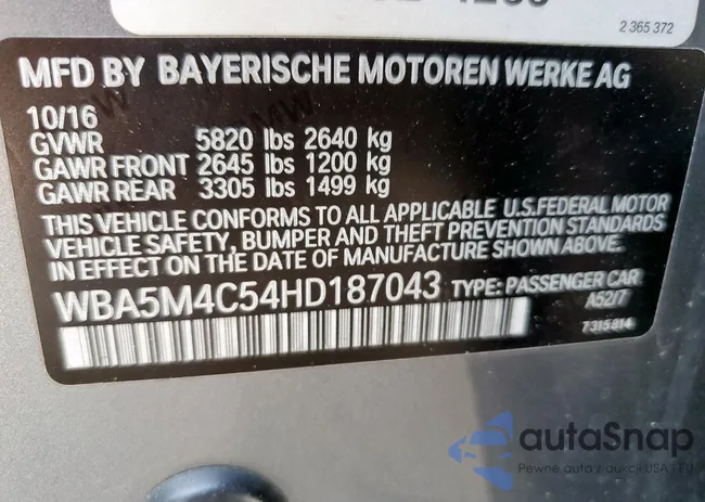 WBA5M4C54HD187043: 68543965