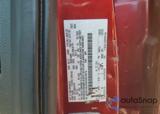 1FMCU9J93GUB10574: 69200895