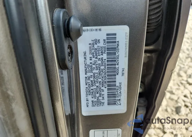 4T1BE32K92U549374: 67938785