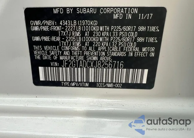 JF2GTADCXJ8256716: 70867375