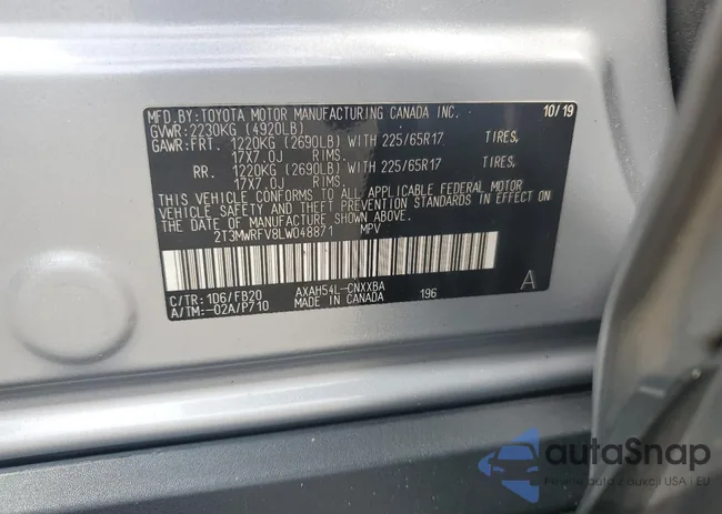 2T3MWRFV8LW048871: 70785595