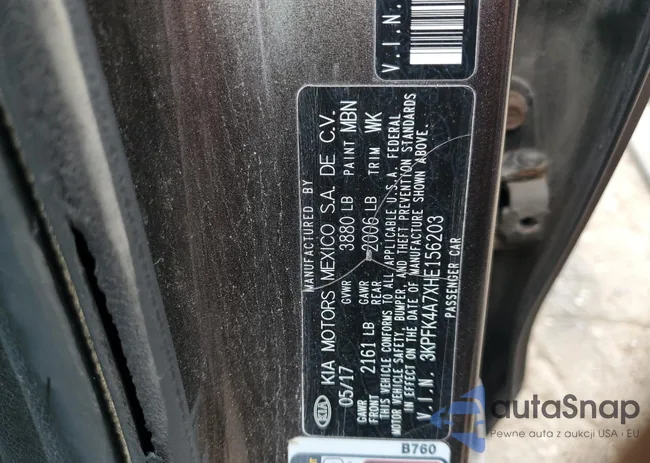 3KPFK4A7XHE156203: 70211115