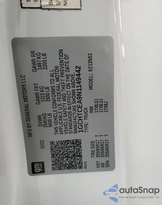 1GCHTCEA9N1149442: 68024175