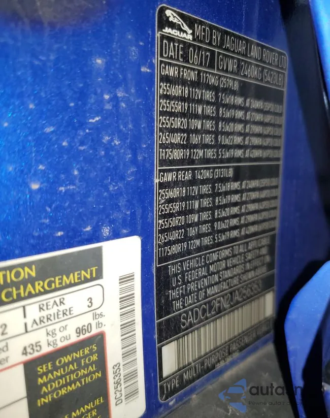 SADCL2FN2JA256353: 68099305