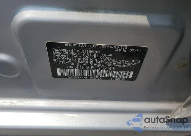 JF1GJAD63CH022490: 67720095