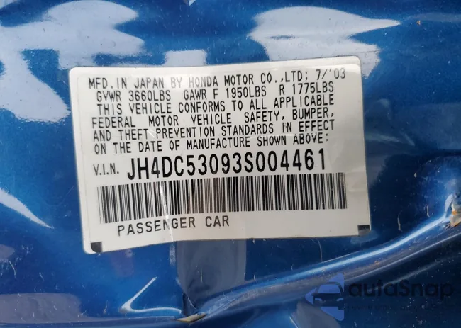 JH4DC53093S004461: 69113085