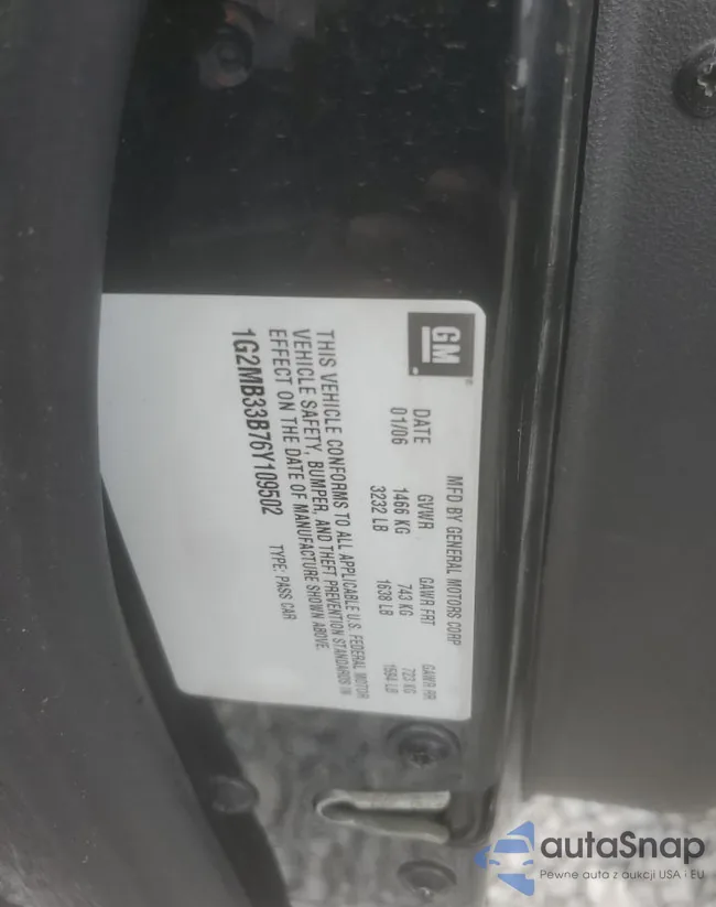 1G2MB33B76Y109502: 68677535