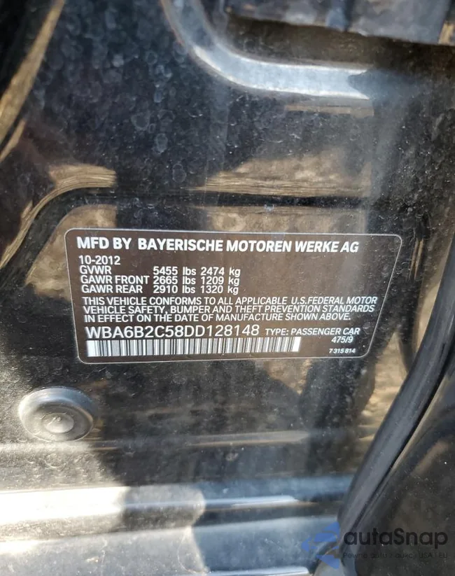 WBA6B2C58DD128148: 68137545