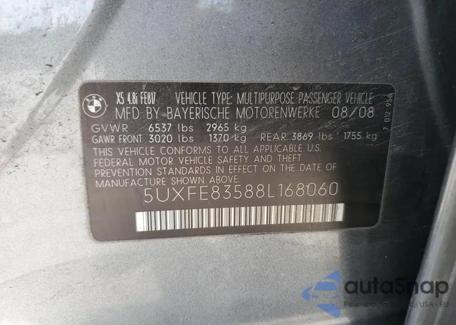 5UXFE83588L168060: 70050505