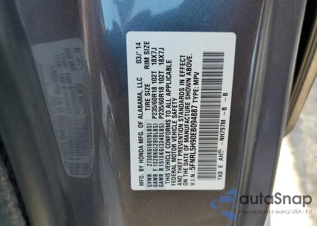 5FNRL5H90EB094887: 70402615