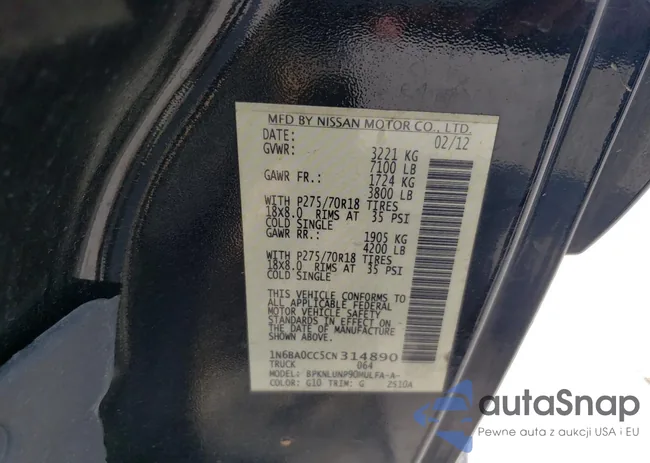 1N6BA0CC5CN314890: 67597605