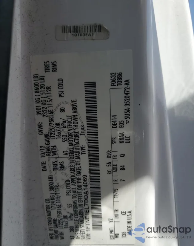 1FTNE1EL7DDA14069: 67857535