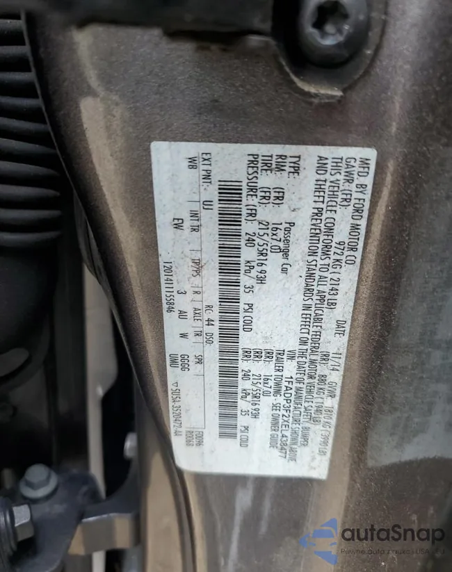 1FADP3F2XEL438477: 67557265