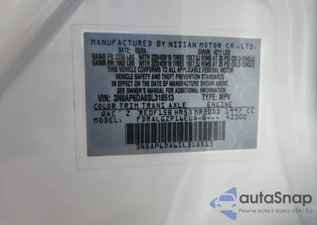 3N8AP6DA6SL318513: 68746575