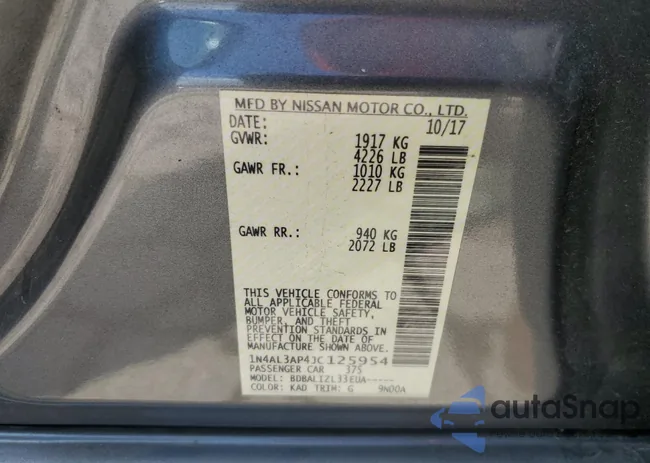 1N4AL3AP4JC125954: 67416995