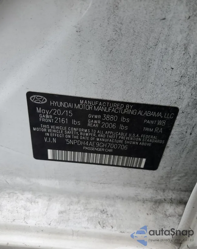 5NPDH4AE9GH700706: 69745445