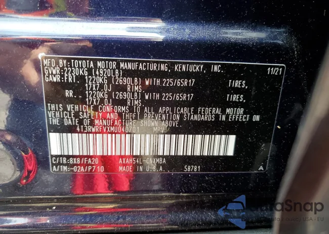 4T3RWRFVXMU040701: 63694515